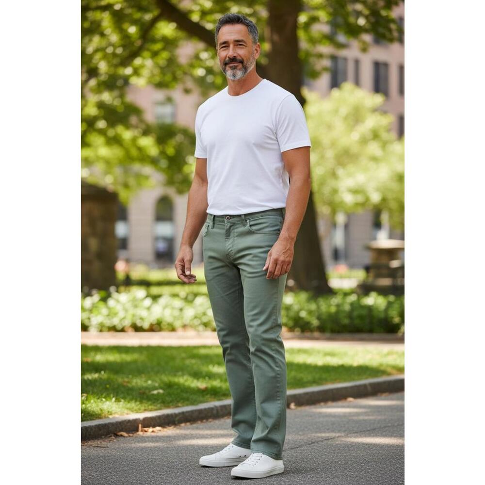Archer's Men's Slim‎ Stretch Fit Olive Green Pants 36x34